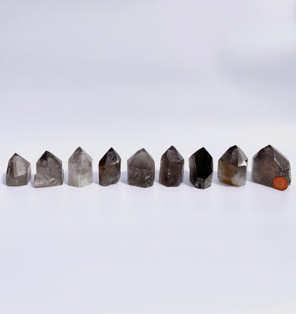 Smokey Quartz Rough & Polished Point