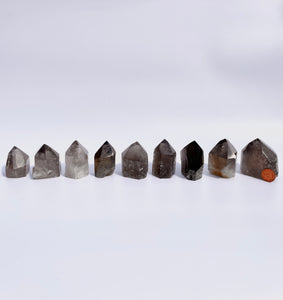 Smokey Quartz Rough & Polished Point