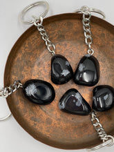 Load image into Gallery viewer, Snowflake Obsidian Keyring
