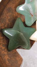 Load image into Gallery viewer, Mini Stars - Aventurine, Tigers Eye, Red Jasper, Moss Agate, Red Mahogany Obsidian, Mangano Calcite, Rose Quartz, Selenite
