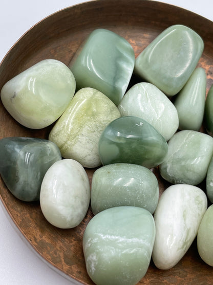 Serpentine New Jade Tumbled Stone