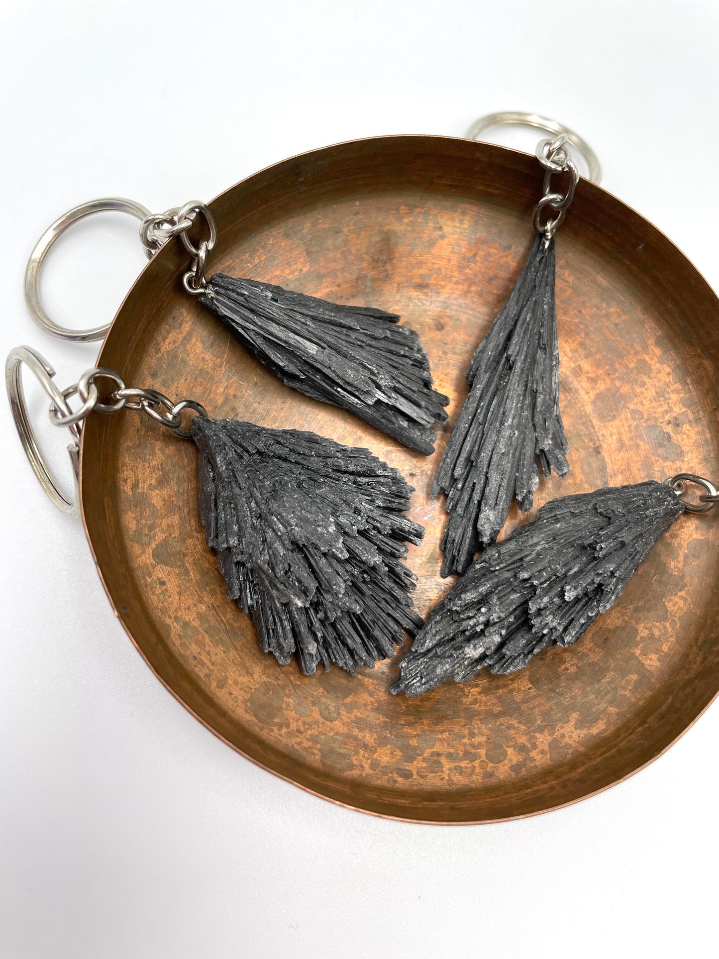 Black Kyanite Keyring