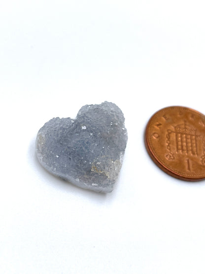 Chalcedony Cluster Heart Mixed
