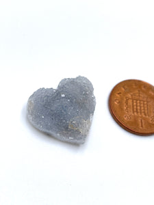 Chalcedony Cluster Heart Mixed