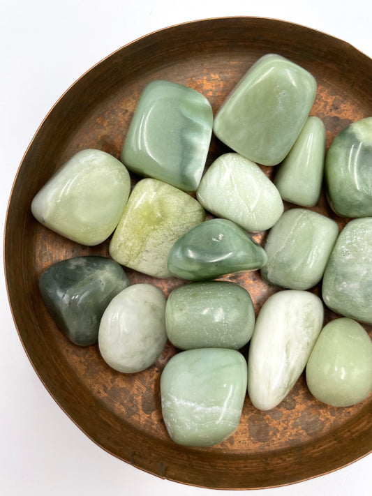 Serpentine New Jade Tumbled Stone