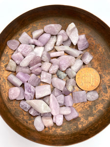 Kunzite Tumbled Chips - Set of 3