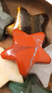 Mini Stars - Aventurine, Tigers Eye, Red Jasper, Moss Agate, Red Mahogany Obsidian, Mangano Calcite, Rose Quartz, Selenite