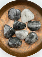 Load image into Gallery viewer, Tourmalinated Quartz Tumbled Stone
