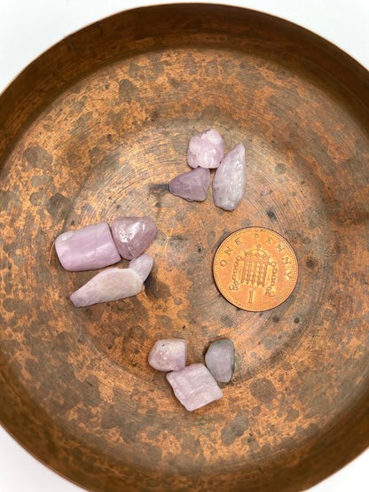 Kunzite Tumbled Chips - Set of 3