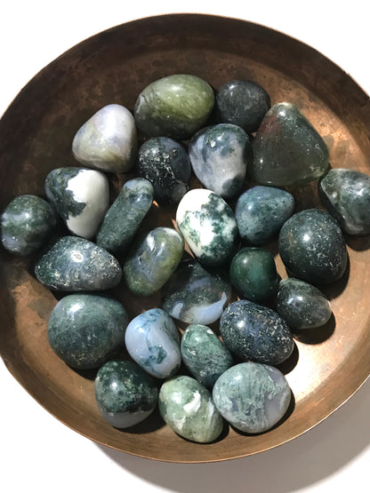 Moss Agate Tumbled Stone